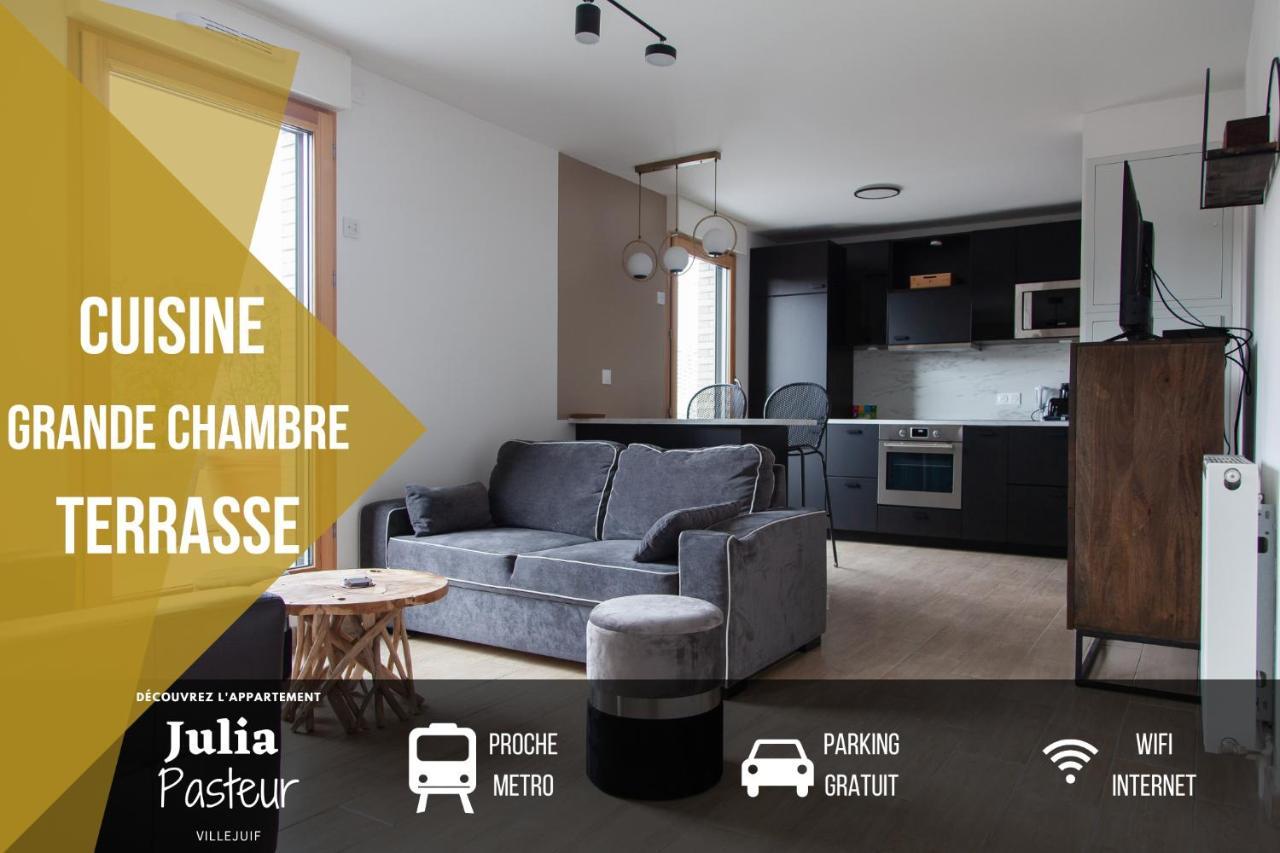 Appart Chic & Elegant-Metro 7 Leo-Lagrange+Parking Villejuif Exterior foto